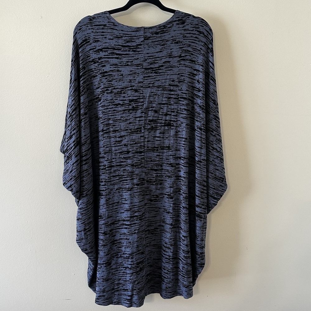 Bryn Walker Blue Black Geo Dress Kaftan Dolman Oversized‎ Lagenlook Tunic Top XL - Picture 7 of 13
